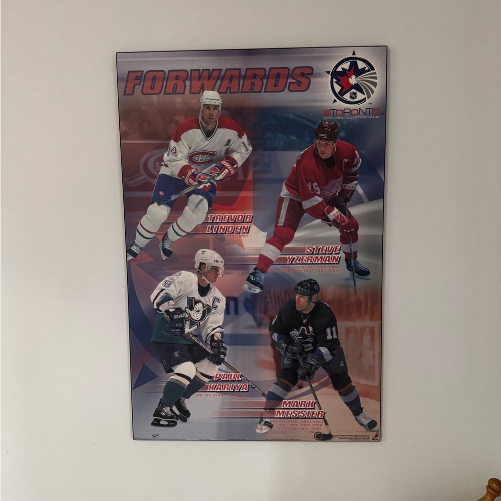 Vintage NHL All Star Game Toronto Poster Board / Year 2000 / 34x22